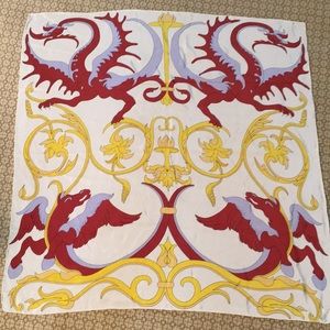 Robert Ubu mythical creatures silk scarf